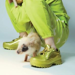 VANS X COLLINA STRADA OLD SCHOOL W/ VIBRAM SOLE METALLIC GREEN